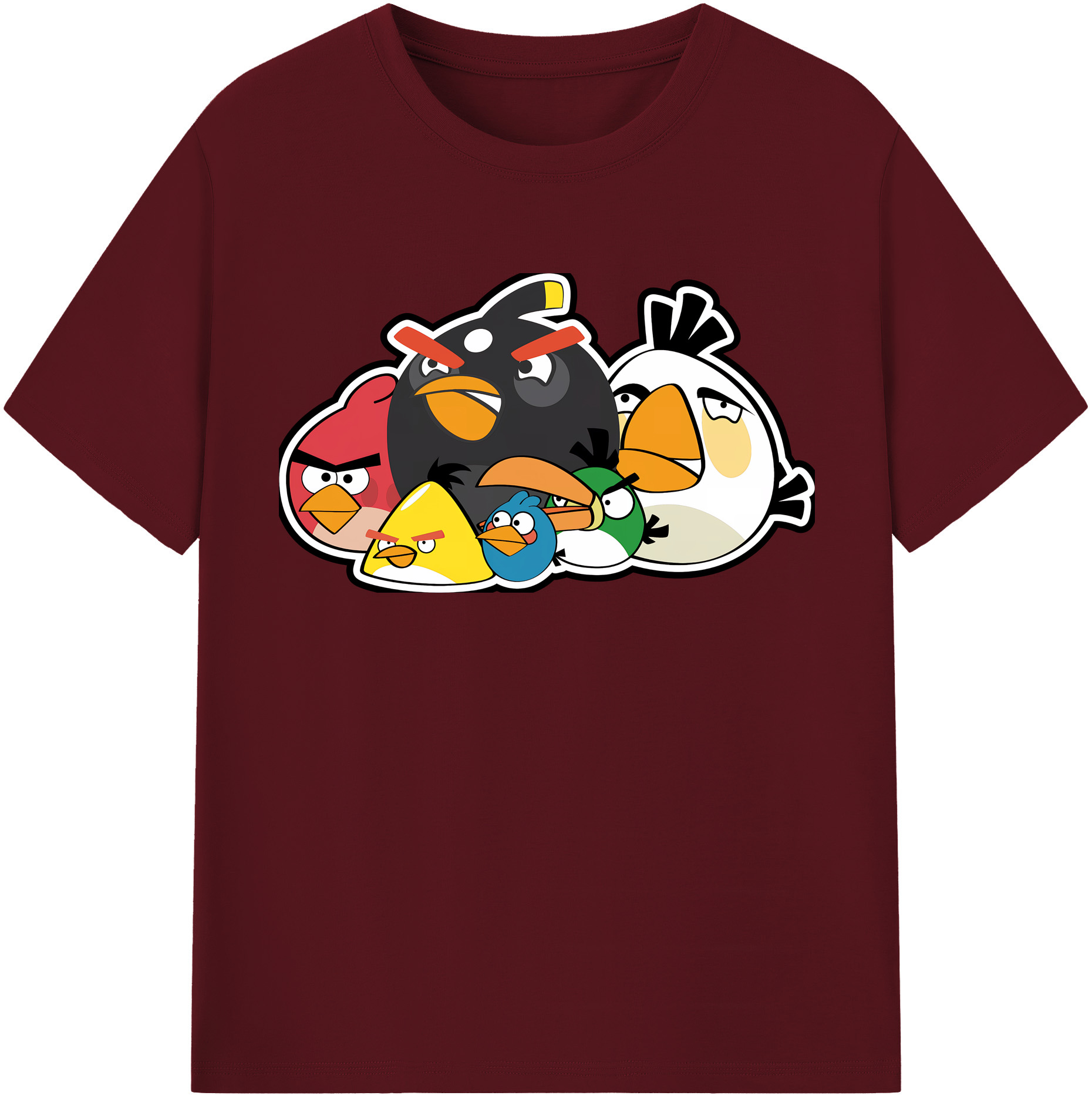 （画像用） Angry Birds アングリーバード 綿100％半袖Tシャツ（フロントプリント）